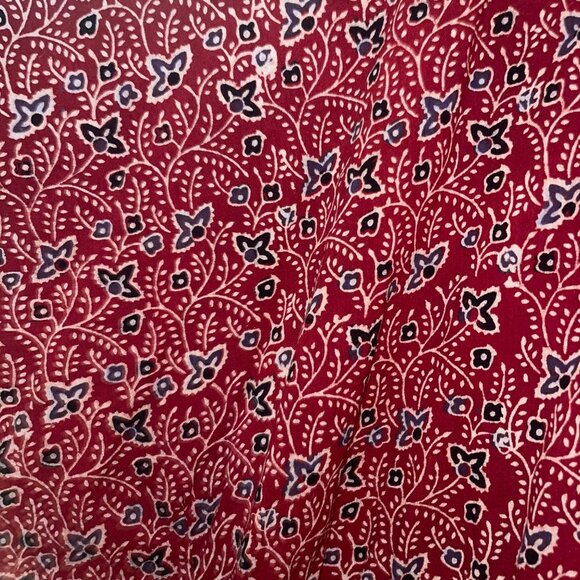 April Cornell Womens Caftan Size 2XL Red Floral Adjustable Waist Pure Cotton - Picture 10 of 11